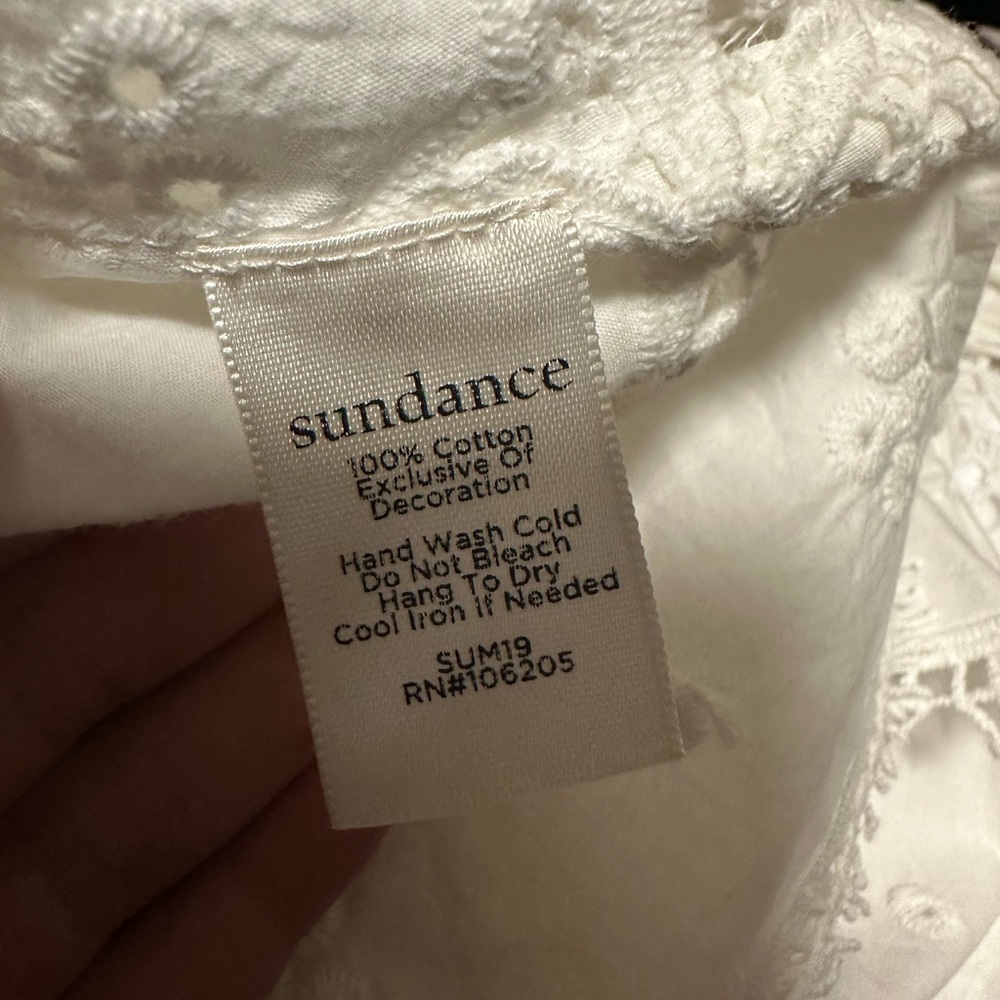 NWT Sundance Princesa Crochet Blouse boho eyelet cottage festival beach size XS - Picture 5 of 8